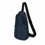 Bolsa bandolera sostenible en rPET reciclado con correas ajustables color azul marino