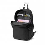 Mochila para portátil RPET con bolsillos y asa acolchada 15” color negro cuarta vista