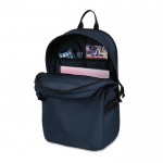 Mochila para portátil RPET con bolsillos y asa acolchada 15” color azul marino segunda vista