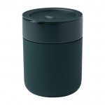 Vaso de cerámica con envoltura de silicona y tapa de plástico 330ml color verde