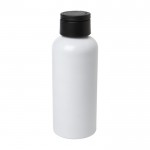 Botella de aluminio reciclado con tapa de plástico con asa 600ml color blanco