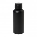 Botella de aluminio reciclado con tapa de plástico con asa 600ml color negro