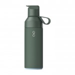 Botella de acero inoxidable reciclado con apertura doble 500m Ocean Bottle color verde oscuro