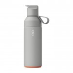Botella de acero inoxidable reciclado con apertura doble 500m Ocean Bottle color gris