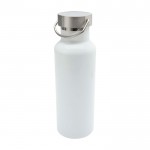 Botella de acero inoxidable reciclado ideal para agua 500ml color blanco