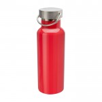 Botella de acero inoxidable reciclado ideal para agua 500ml color rojo