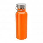 Botella de acero inoxidable reciclado ideal para agua 500ml color naranja