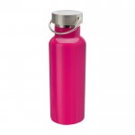 Botella de acero inoxidable reciclado ideal para agua 500ml color rosa