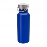 Botella de acero inoxidable reciclado ideal para agua 500ml color azul claro