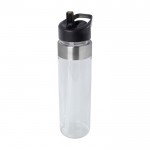 Botella de agua hecha de tritán con boquilla abatible 650ml color transparente