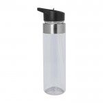 Botella de agua hecha de tritán con boquilla abatible 650ml color transparente vista lateral
