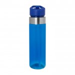 Botella de agua hecha de tritán con boquilla abatible 650ml color azul segunda vista frontal
