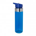 Botella de agua hecha de tritán con boquilla abatible 650ml color azul vista lateral