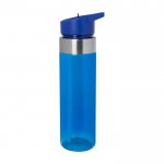 Botella de agua hecha de tritán con boquilla abatible 650ml color azul segunda vista lateral