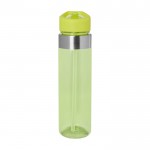 Botella de agua hecha de tritán con boquilla abatible 650ml color verde lima segunda vista frontal