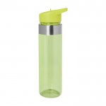 Botella de agua hecha de tritán con boquilla abatible 650ml color verde lima segunda vista lateral