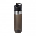Botella de agua hecha de tritán con boquilla abatible 650ml color gris