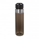 Botella de agua hecha de tritán con boquilla abatible 650ml color gris segunda vista frontal