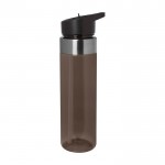 Botella de agua hecha de tritán con boquilla abatible 650ml color gris segunda vista lateral