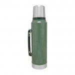 Botella Stanley Classic de acero inoxidable con taza para beber 1L color verde oscuro segunda vista trasera