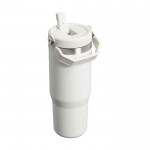 Vaso con pajita térmico Stanley IceFlow™ de acero inoxidable 890ml color blanco/azul segunda vista