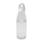 Botella de agua de plástico reciclado con asa de transporte 800ml color transparente