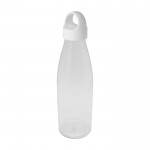 Botella de agua de plástico reciclado con asa de transporte 800ml color transparente segunda vista