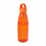 Botella de agua de plástico reciclado con asa de transporte 800ml color naranja