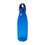 Botella de agua de plástico reciclado con asa de transporte 800ml color azul real segunda vista