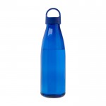 Botella de agua de plástico reciclado con asa de transporte 800ml color azul real segunda vista frontal