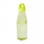 Botella de agua de plástico reciclado con asa de transporte 800ml color verde lima