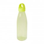 Botella de agua de plástico reciclado con asa de transporte 800ml color verde lima segunda vista