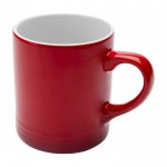 Taza de cerámica con efecto degradado en color de 330ml color rojo