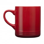 Taza de cerámica con efecto degradado en color de 330ml color rojo segunda vista trasera