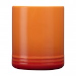 Taza de cerámica con efecto degradado en color de 330ml color naranja vista lateral
