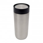 Vaso térmico de acero inoxidable con apertura pulsador 350ml color plateado