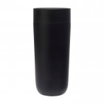 Vaso térmico de acero inoxidable con apertura pulsador 350ml color negro segunda vista frontal