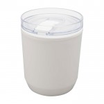 Vaso térmico de plástico reciclado con diseño sencillo 180ml color blanco