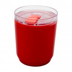 Vaso térmico de plástico reciclado con diseño sencillo 180ml color rojo