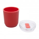 Vaso térmico de plástico reciclado con diseño sencillo 180ml color rojo segunda vista