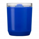 Vaso térmico de plástico reciclado con diseño sencillo 180ml color azul segunda vista trasera
