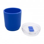 Vaso térmico de plástico reciclado con diseño sencillo 180ml color azul segunda vista