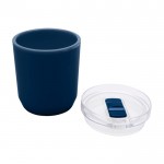 Vaso térmico de plástico reciclado con diseño sencillo 180ml color azul marino segunda vista