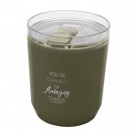 Vaso térmico de plástico reciclado con diseño sencillo 180ml vista impresión tampografía