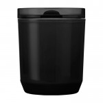 Vaso térmico de plástico reciclado con diseño sencillo 180ml color negro segunda vista trasera