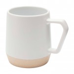 Taza de cerámica con acabado mate y base sin esmaltar 300ml color blanco segunda vista