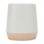 Taza de cerámica con acabado mate y base sin esmaltar 300ml color blanco segunda vista frontal
