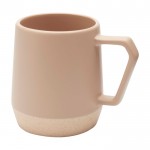 Taza de cerámica con acabado mate y base sin esmaltar 300ml color marfil segunda vista