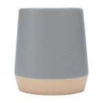 Taza de cerámica con acabado mate y base sin esmaltar 300ml color gris segunda vista frontal