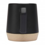 Taza de cerámica con acabado mate y base sin esmaltar 300ml color negro segunda vista trasera